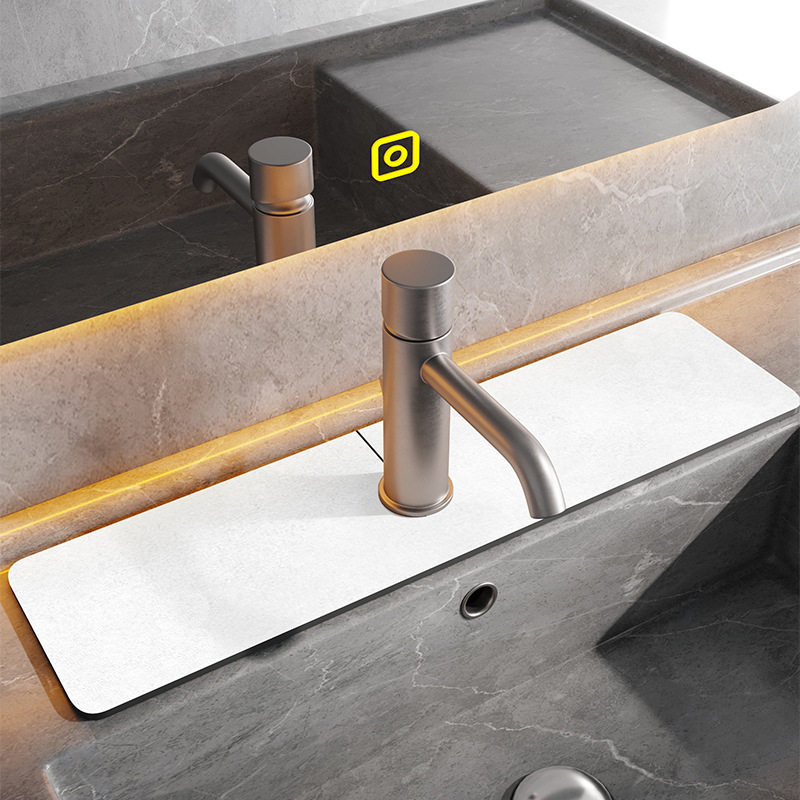 水龙头仿硅藻泥吸水垫防溅水浴室卫生间专用洗漱洗脸台面窄沥水垫,居家布艺,家用脚垫,淘宝优惠券,粉丝福利购,淘宝优惠卷