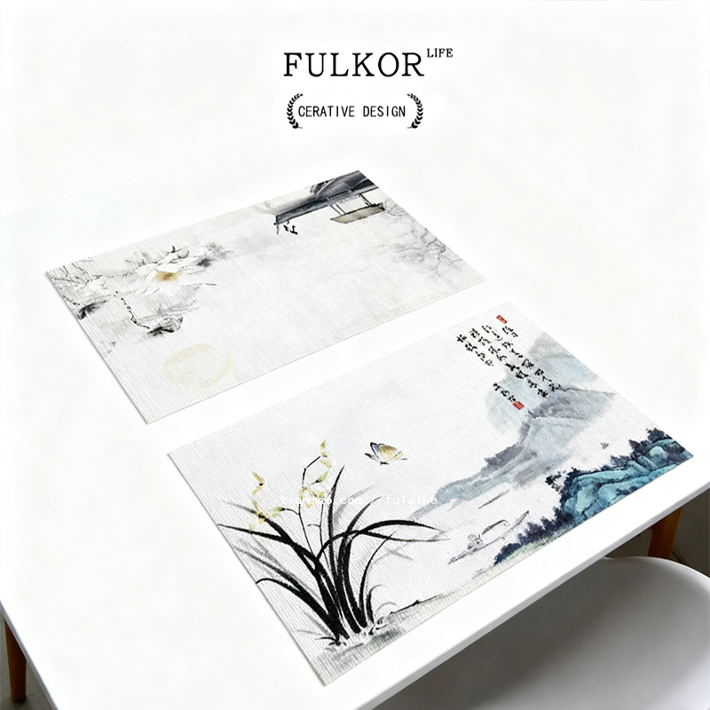 中国风pvc防滑隔热餐垫