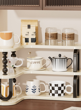 杯子收纳盒置物架杯架厨房台面放杯具马克咖啡杯茶杯水杯放置架子