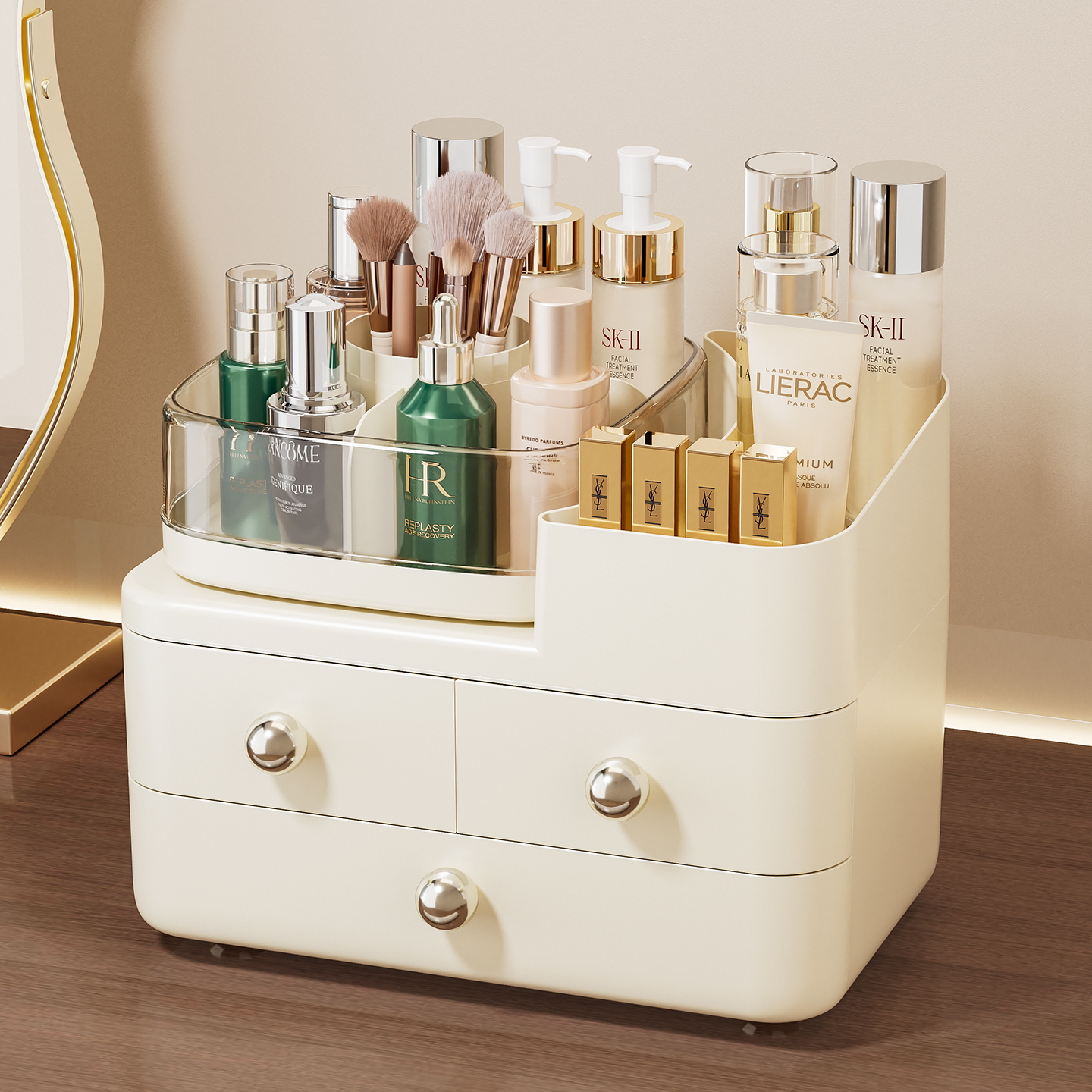 化妆品收纳盒桌面高级感置物架