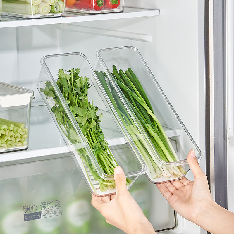冰箱专用香葱香菜保鲜盒食品级小葱大葱芫荽整根姜蒜整理收纳盒子,餐饮具,保鲜盒,淘宝优惠券,粉丝福利购,淘宝优惠卷