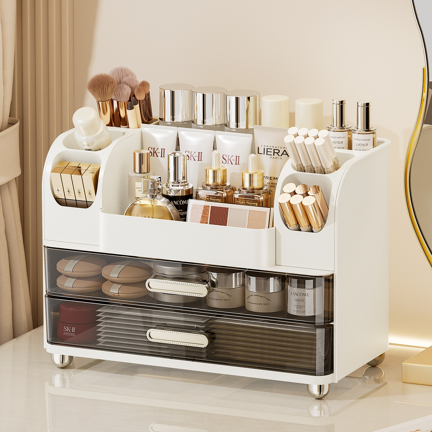 化妆品收纳盒高级感护肤品置物架