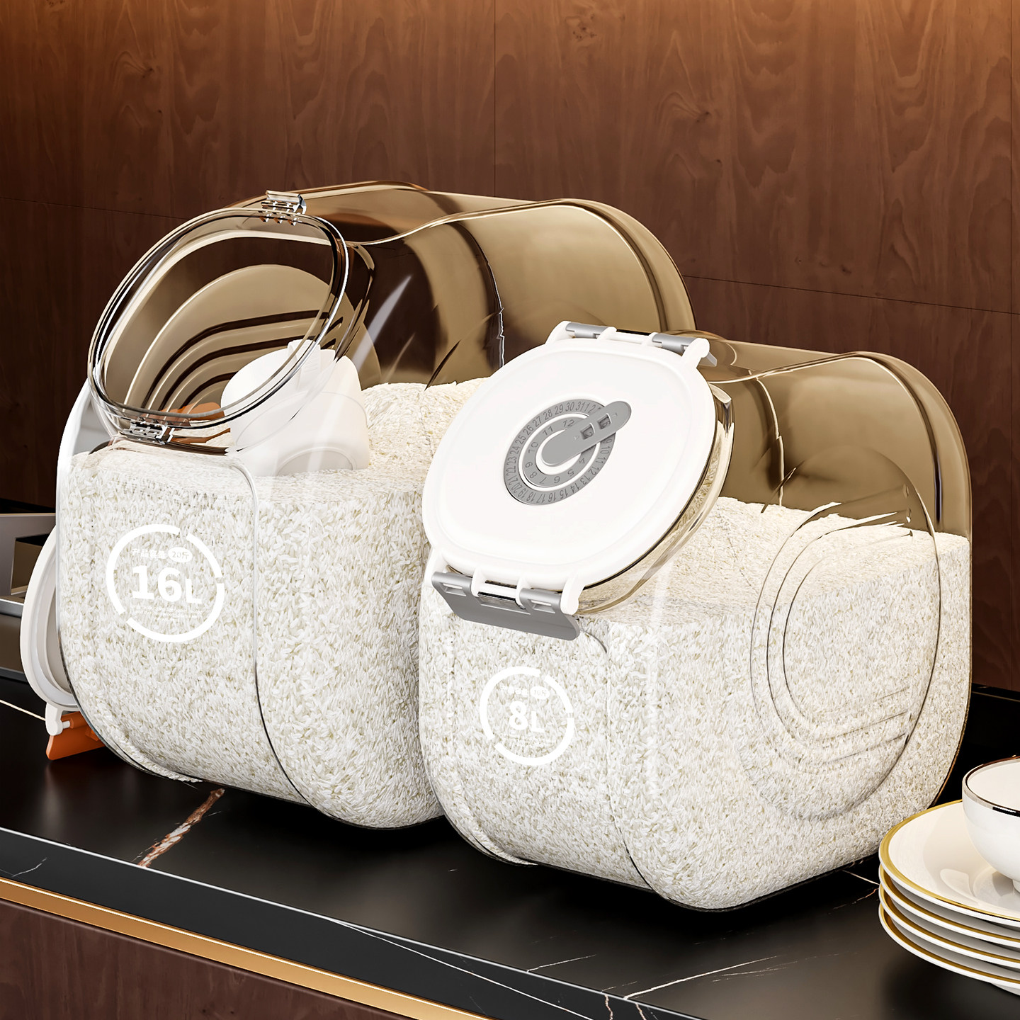 米桶家用2025新款防虫防潮密封桶米缸装大米面粉储存罐储粮桶大号