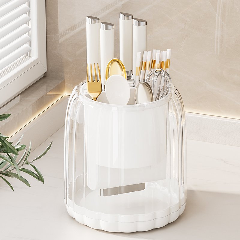 旋转刀架置物架厨房家用收纳盒