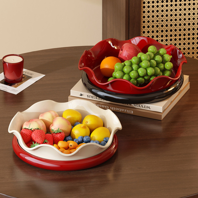 旋转水果盘客厅家用茶几干果盘