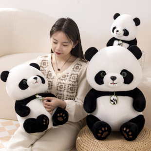 斜挎包小熊猫文创小礼品花花公仔挂件网红玩具玩偶可爱抓机布娃娃