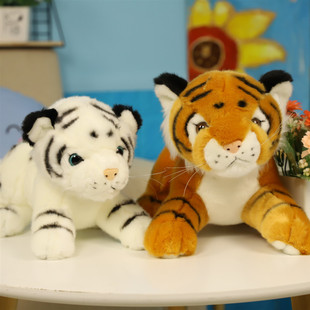 仿真趴姿老虎毛绒玩具 森林动物园趴纪念品 生肖老虎玩偶公仔