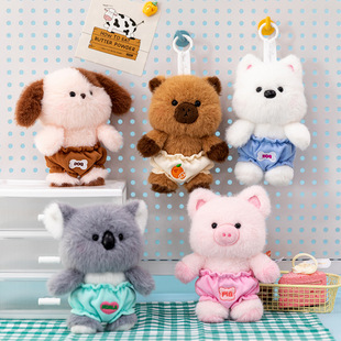 动物毛绒挂件高颜值小玩偶挂件可爱小狗卡皮巴拉钥匙扣包包挂件