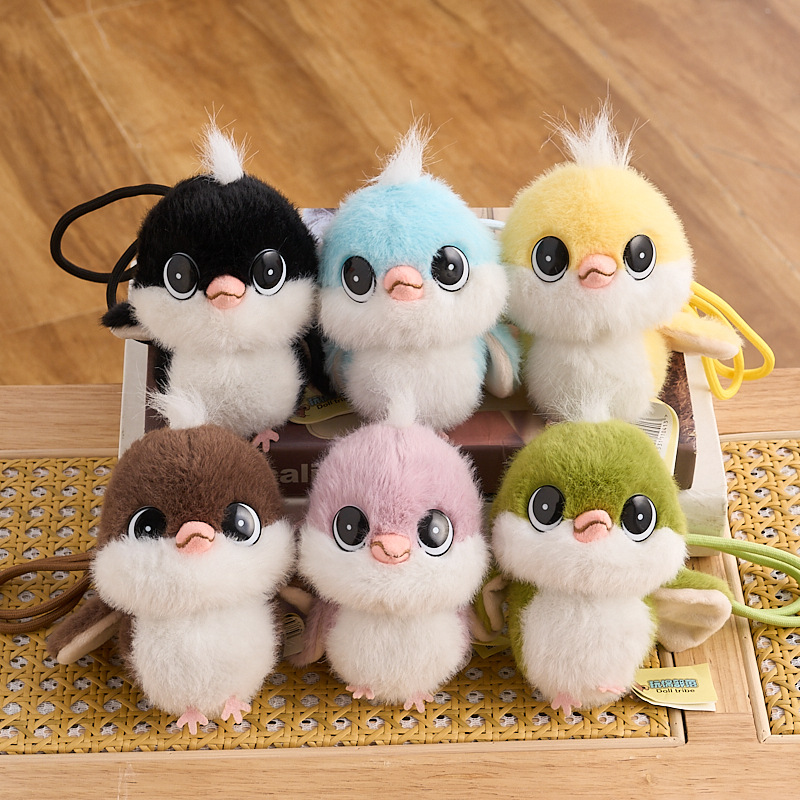 仿真麻雀小鸟挂件几维鸟窝玩偶布娃娃儿童书包挂件生日礼物女