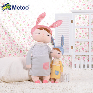 metoo咪兔大号安吉拉乡村娃娃公仔毛绒玩具 儿童玩具