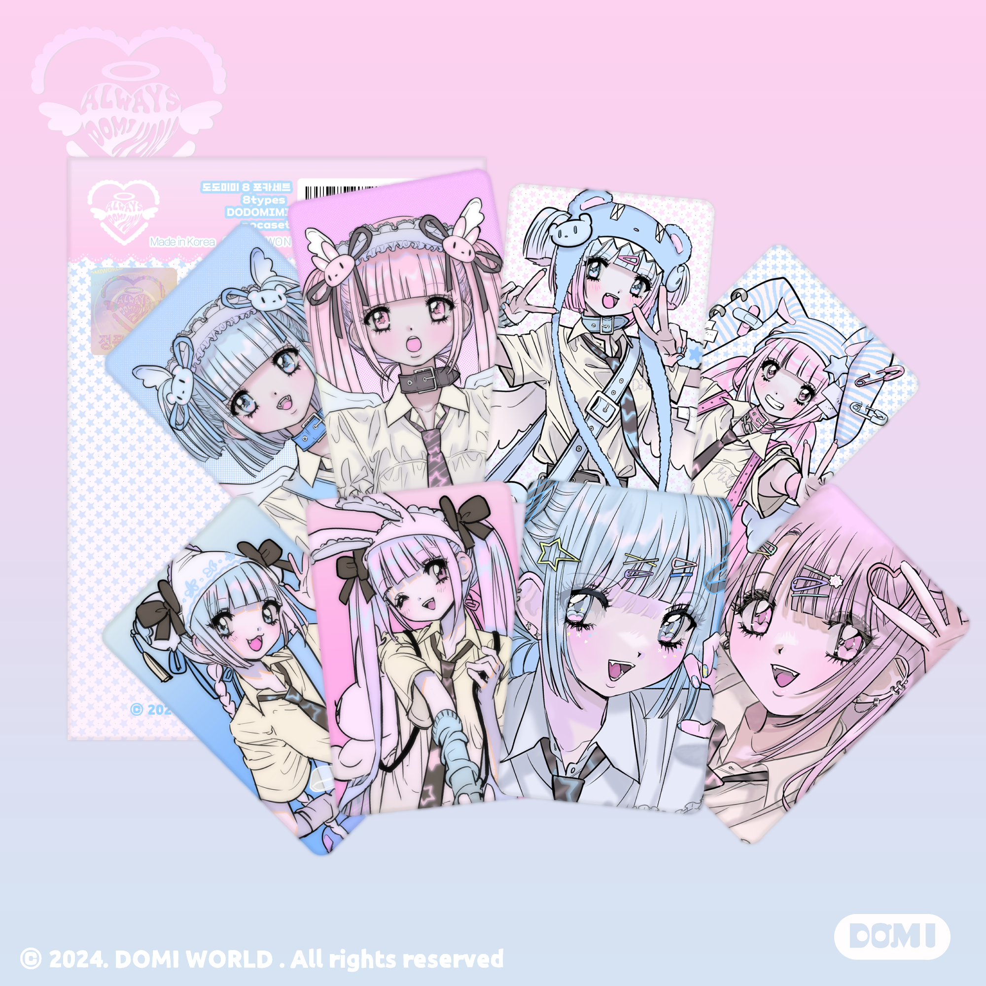 【少女人物卡通装饰小卡照片】