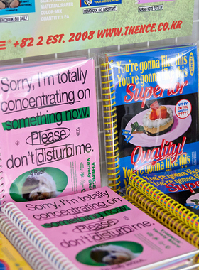 Thence韩国代购 美式甜点彩页笔记空白本手账素材学生手绘涂鸦本