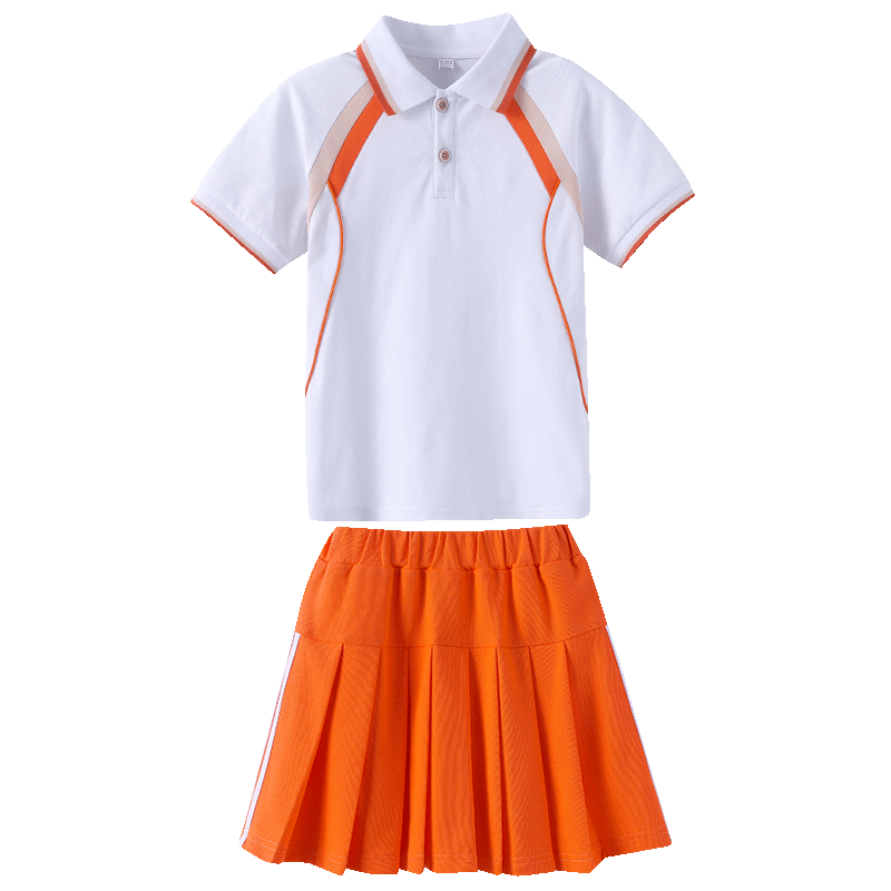 女装幼儿园园服夏装儿童班服小学生校服短袖套装运动学院风表演服