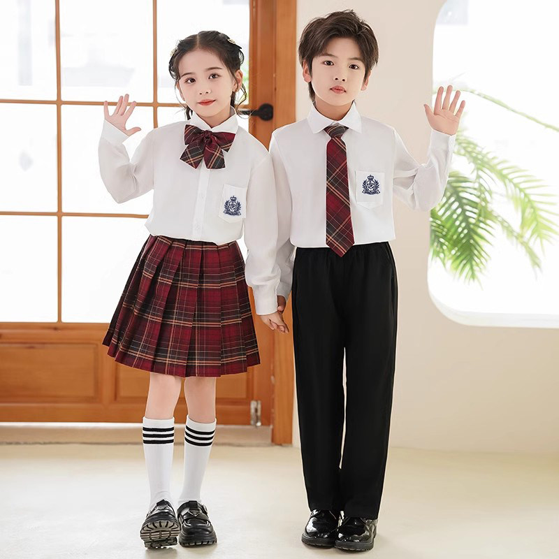 jk儿童合唱演出服服爱国诗歌朗诵表演服中小学生英伦风校服幼儿园