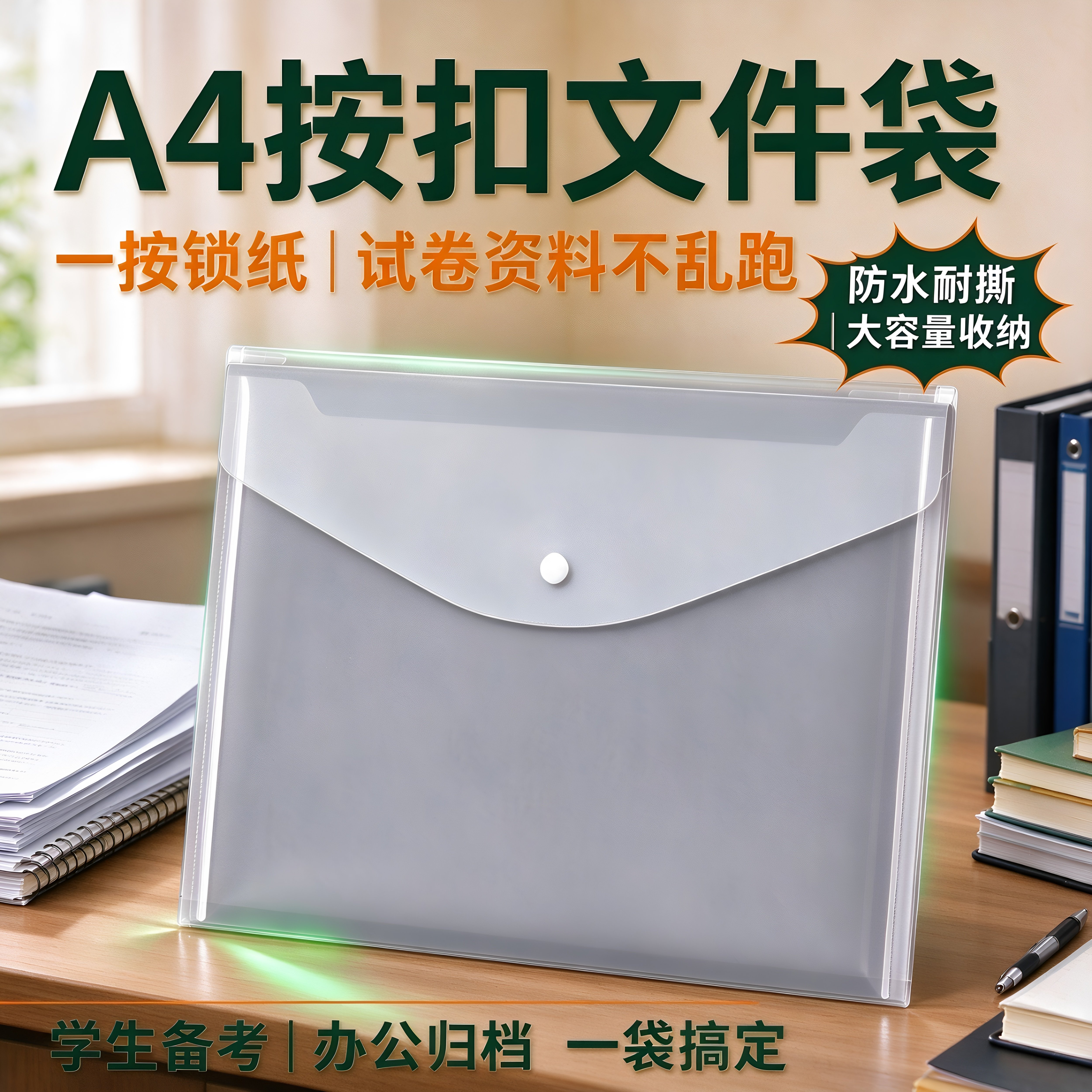 透明文件袋学生用A4试卷