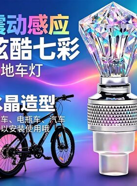 自行车摩托车震动感应七彩气嘴灯