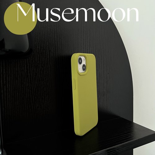 MUSEMOON 小豆蔻绿真液态硅胶手机壳适用iphone15/16promax/华为mate70pro小众高级感豆绿色软糯防摔保护套新
