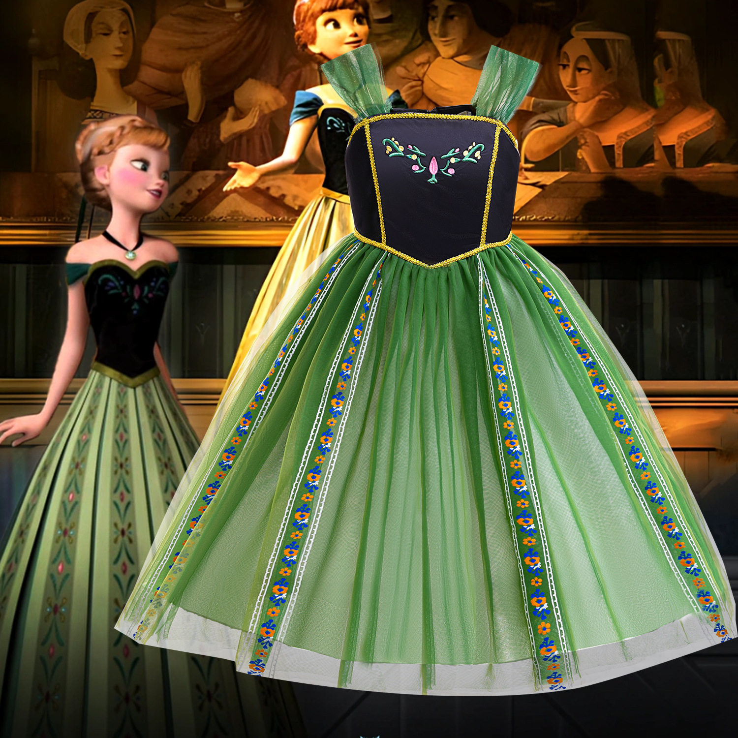 女童冰雪奇缘爱莎安娜公主裙夏款迪士尼礼服纱裙小女孩吊带连衣裙,童装/婴儿装/亲子装,儿童礼服,淘宝优惠券,粉丝福利购,淘宝优惠卷