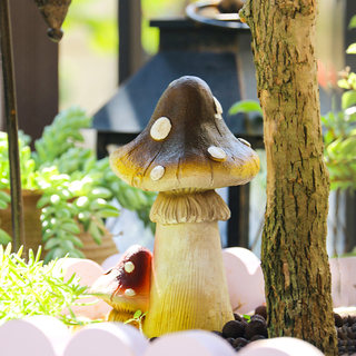 树脂仿真蘑菇定制田园雕塑户外花园装饰公园景观幼儿园造景摆件
