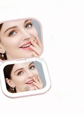 Compact Cosmetic Mirror Small Vanity Table Folding with Ligh