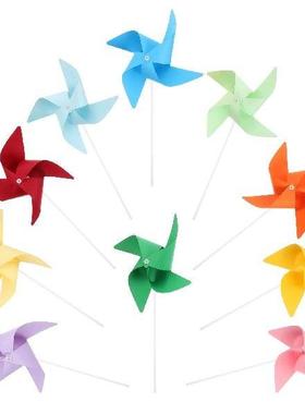 12 Pcs Pinwheel Toy DIY Small Windmill Spinning Toys