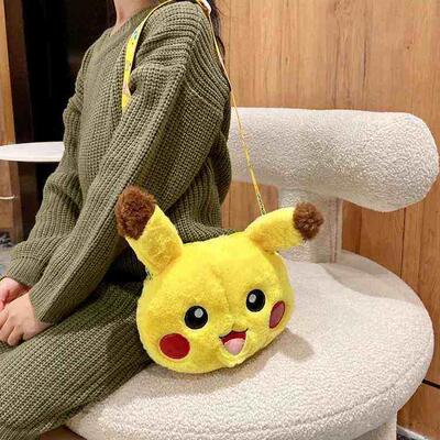 Pokemon Anime 20CM Toy Pikachu Toy Shoulder Bag Cute Coin