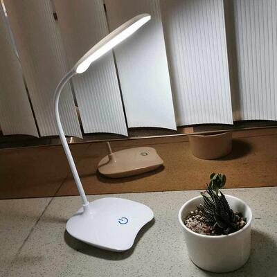 Flexible LED Table Lamp With Rechargeable Battery Stand Desk