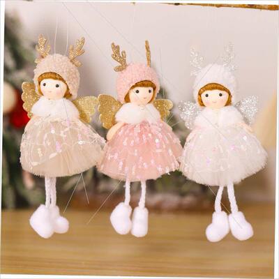 Christmas tree pendant bead gauze dress angel girl doll