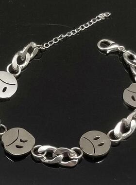 Steampunk Jewelry Woman Stainless Steel Luxury Bracelet Smil
