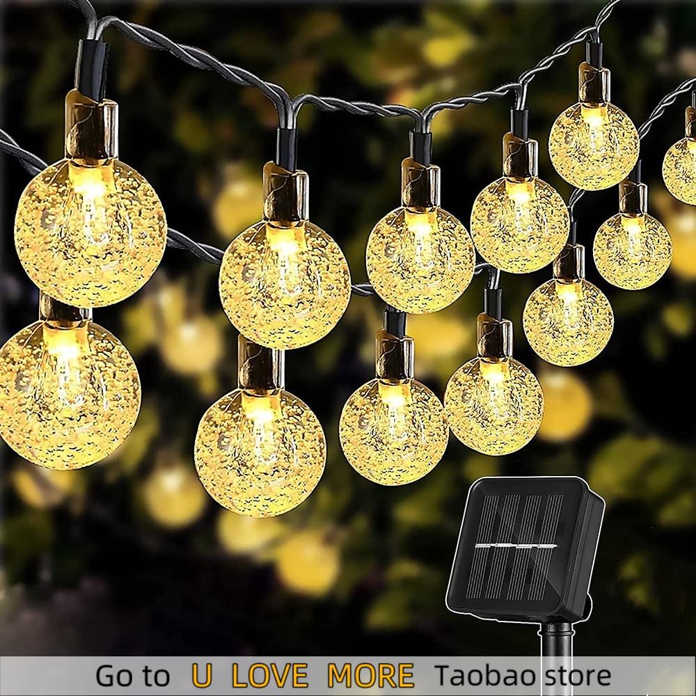 String Light Solar 100 LEDs Fairy Lights Outdoor Garden Wedd