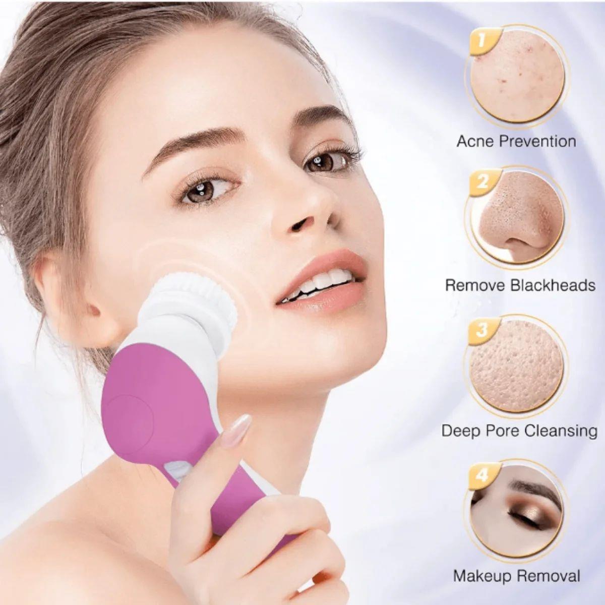 Electric Facial Cleaner 5 IN 1 Face Cleansing Brush Wash Mac