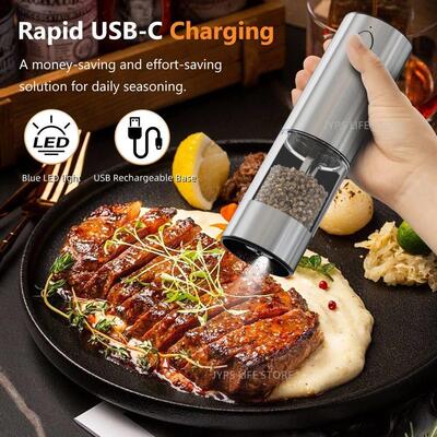 Electric Pepper Grinder Stainless Steel Salt And Pepper Grin