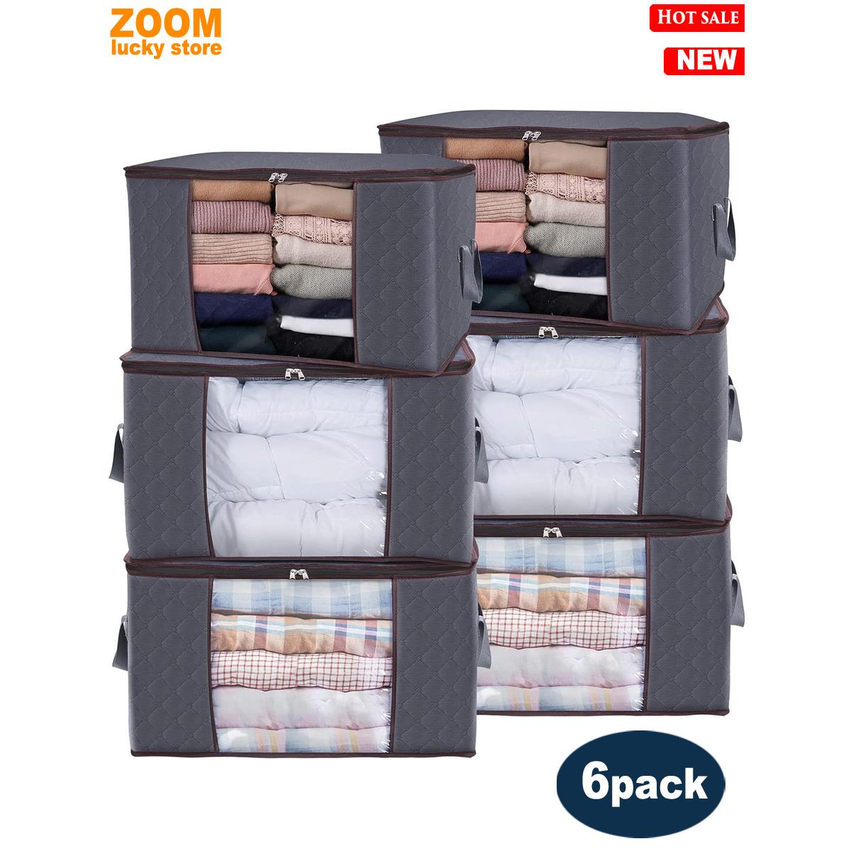 6-Pack Clothes Storage Bed Large Storage bag Organizer bags
