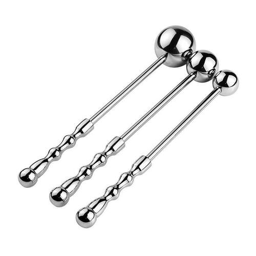 Sextoy Male Stainless Steel Anal Plug Butt Beads G Spot Wand