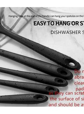 silicone mixing batter scraper spatula set一体式硅胶奶油刮