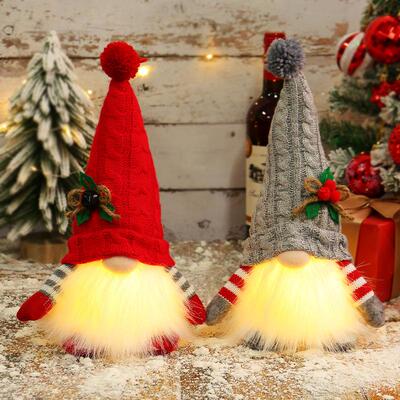 Luminous Rudolph doll Christmas decoration dwarf figure