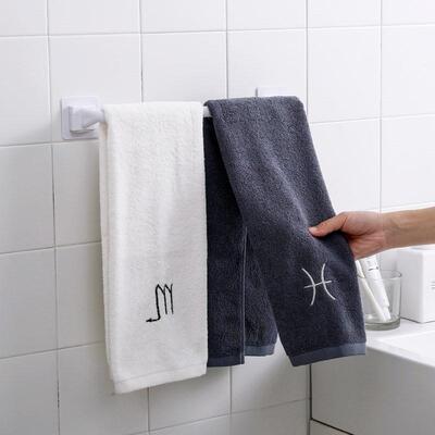 towel rack bathroom no hole drying wall hanging towel
