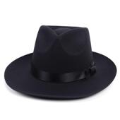 hat male retro woolen Fedora jazz top British Michae