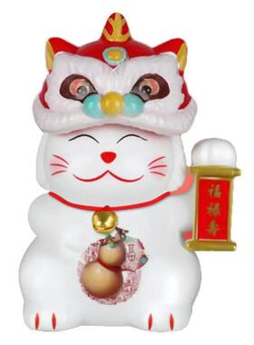 Lucky Cats Decoration Cute White Beckoning Cat Welcoming Cat