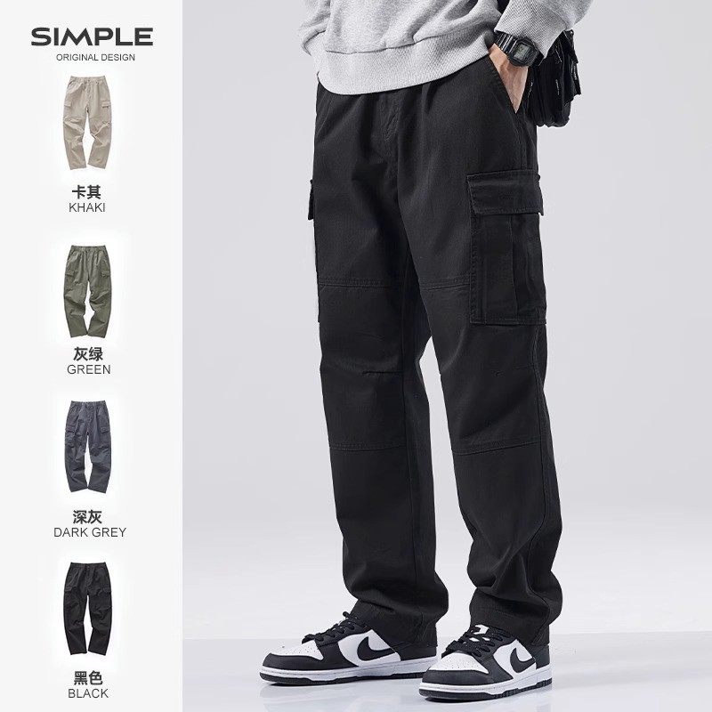 it Afternnaths潮牌多口袋工装裤男新款秋冬季加绒加厚宽松阔腿裤,男装,秀禾服,淘宝优惠券,粉丝福利购,淘宝优惠卷