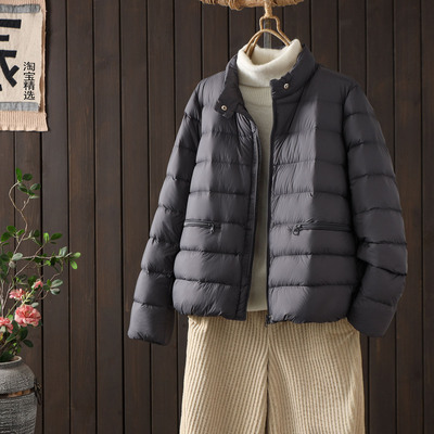 韩版洋气轻薄羽绒服女短款小个子