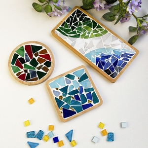 手工DIY马赛克杯垫材料包 益智拼贴亲子儿童创意马克杯垫材料包