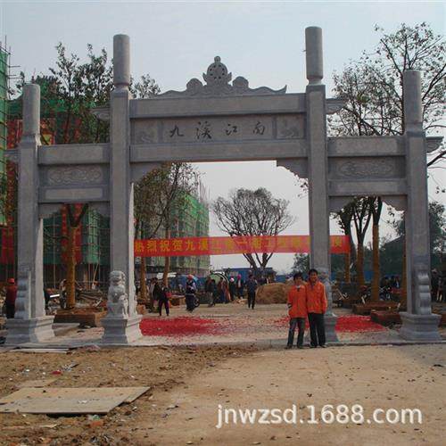 大号石门牌坊公墓汉白玉大门制造价格花岗岩门楼翻新图片