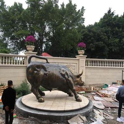 动物模型锻铜华尔街牛雕塑商业街商务中心售楼部景观装饰摆件