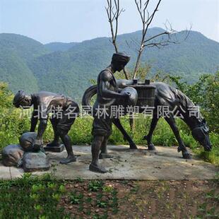 大型铸铜人物雕塑园林景观民俗商业步行街校园户外小品铜雕像定制