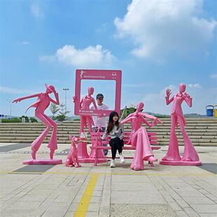 玻璃钢音乐人物雕塑大型抽象艺术现代摆件商业街广场网红打卡装饰