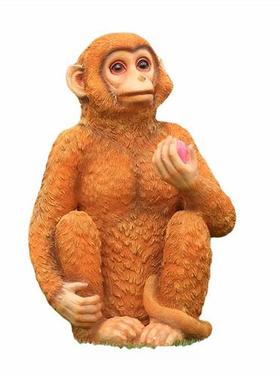 户外花园猴子摆件树脂玻璃钢园林景观假山造景彷真金丝猴动物雕塑