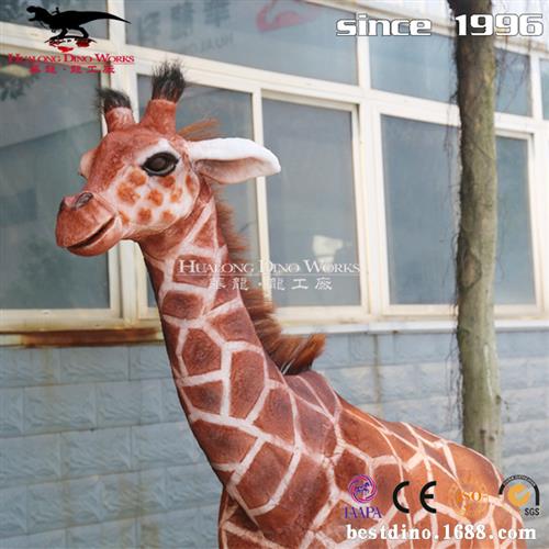 逼真可爱长颈鹿仿真动物模型商场超市装饰品参观拍照引流神器