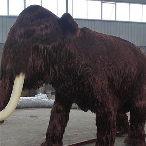 大型树脂仿真动物模型玻璃钢雕塑厂家猛犸象长毛巨型史前动物摆件
