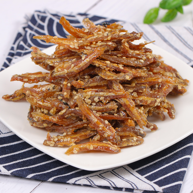 香辣银鱼仔500g海味零食 芝麻小银鱼干麻辣小鱼 即食原味休闲食品